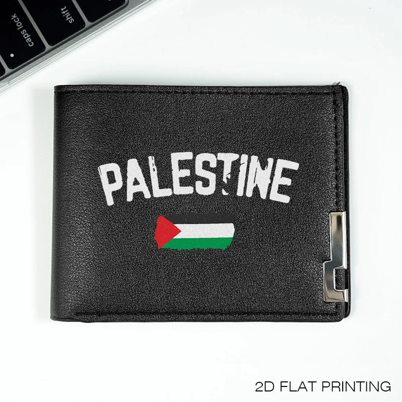 MĘSKI PORTFEL W STYLU PALESTYŃSKIEJ FLAGI, WYKONANY Z EKO-SKÓRY, LEPKI, LEKKI, TRWAŁY, ELEGANCKI AKCESORIUM DLA CODZIENNEGO UŻYTKU.