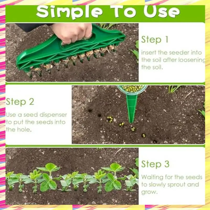 

ABJJ 4 шт. набор диспенсеров для посева семян, 12 отверстий, кашпо для почвы + ручные диспенсеры для семян + средство для удаления рассады + дырокол для скручивания Du