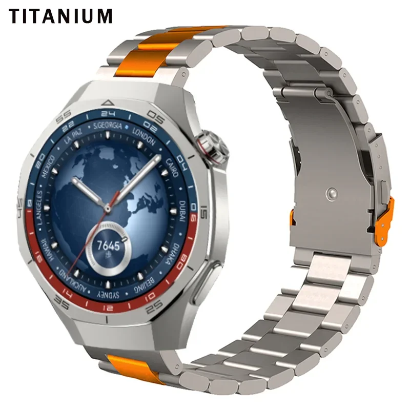 

Титановый металлический ремешок 22 мм для HUAWEI WATCH GT 5 Pro 4 3 2 46 мм/браслет Ultimate Link, ремешок для часов GT5, аксессуары для ремешков