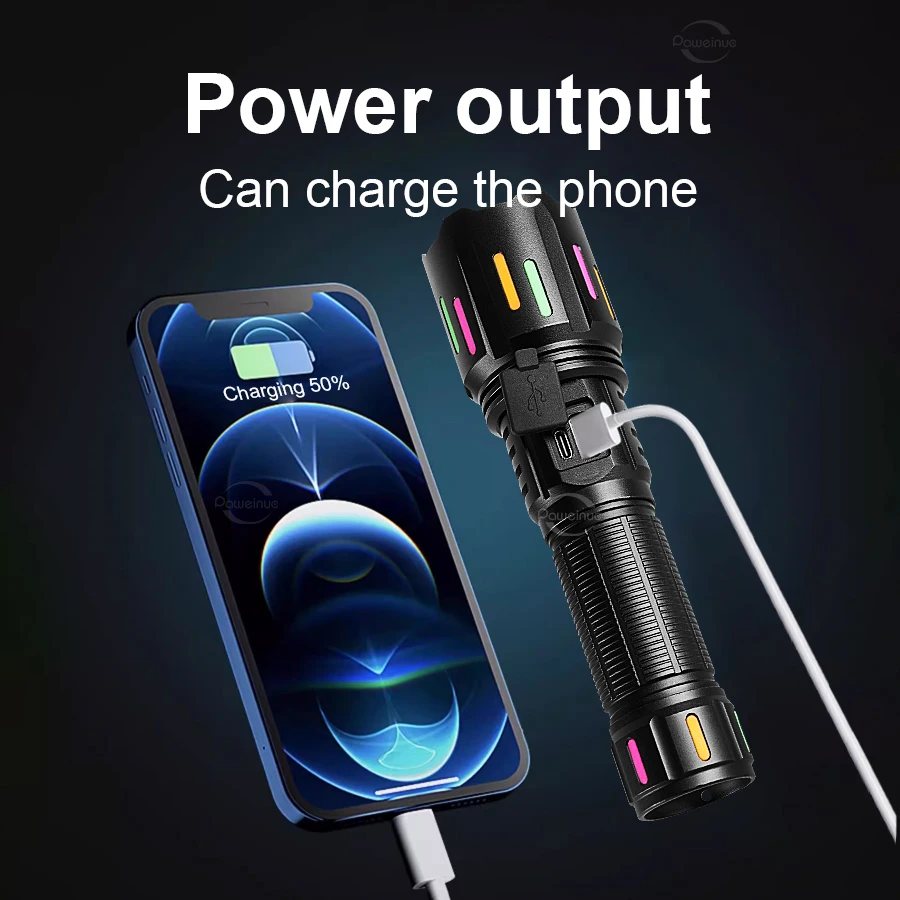 2025 NEW Most Powerful Led Flashlight High Power Rechargeable Tactical Flash Light Torch Light Camping Hunting Lantern