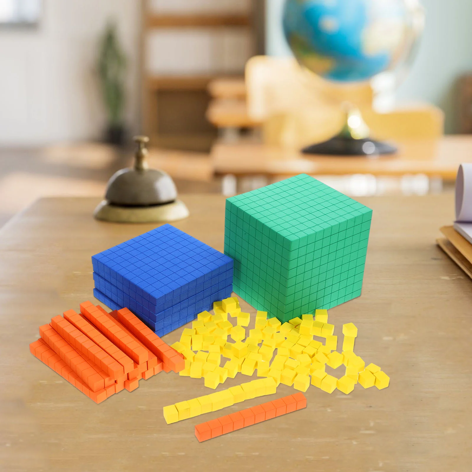 Cubo de matemáticas, juguetes de bloques de números de aprendizaje para niños, cubos de plástico, modelo Eva, bloques de conteo, escuela primaria