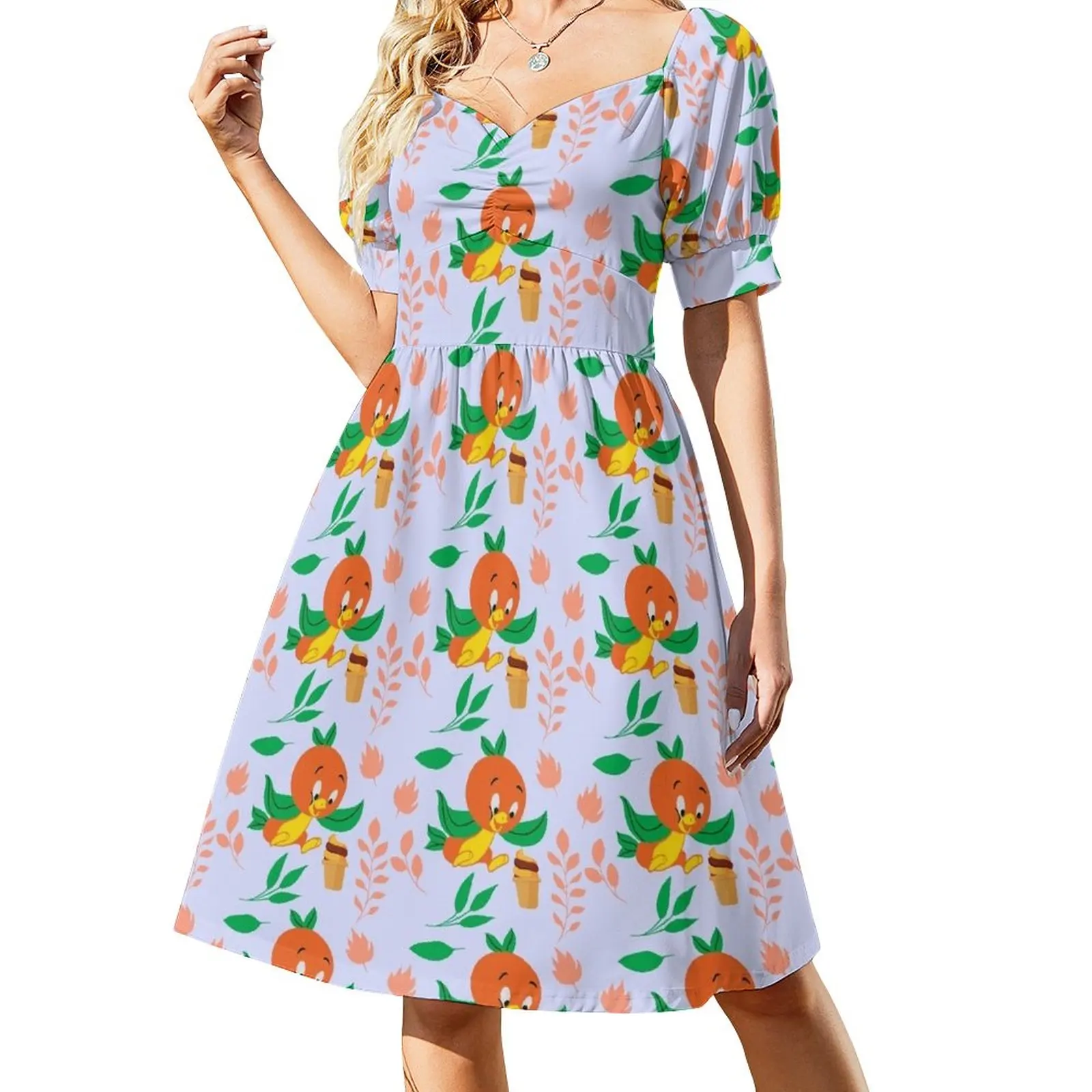 

Orange Bird and Citrus Swirl Sleeveless Dress summer dresses ladies 2023 long dresses for women elegant guest wedding dress