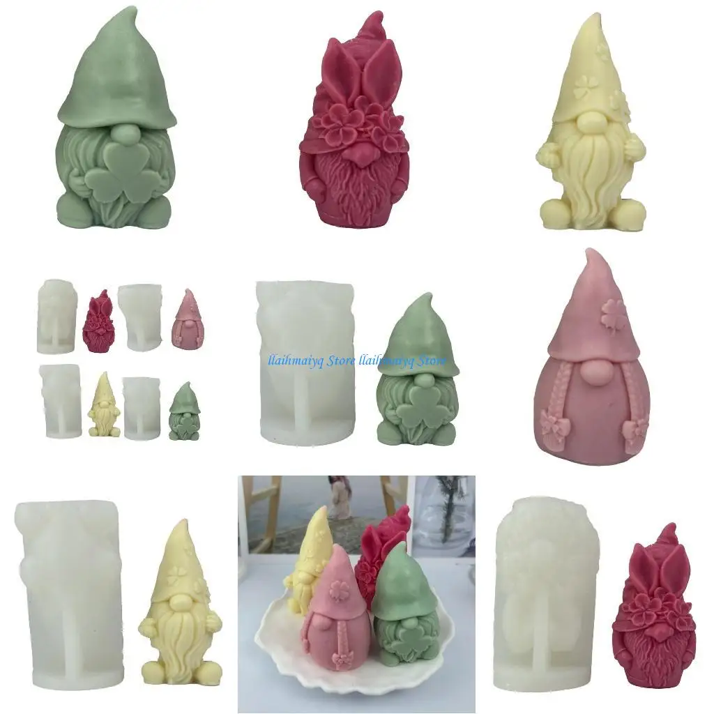 

573B Гном Силиконовая плесень без безличальной карликовой свечи