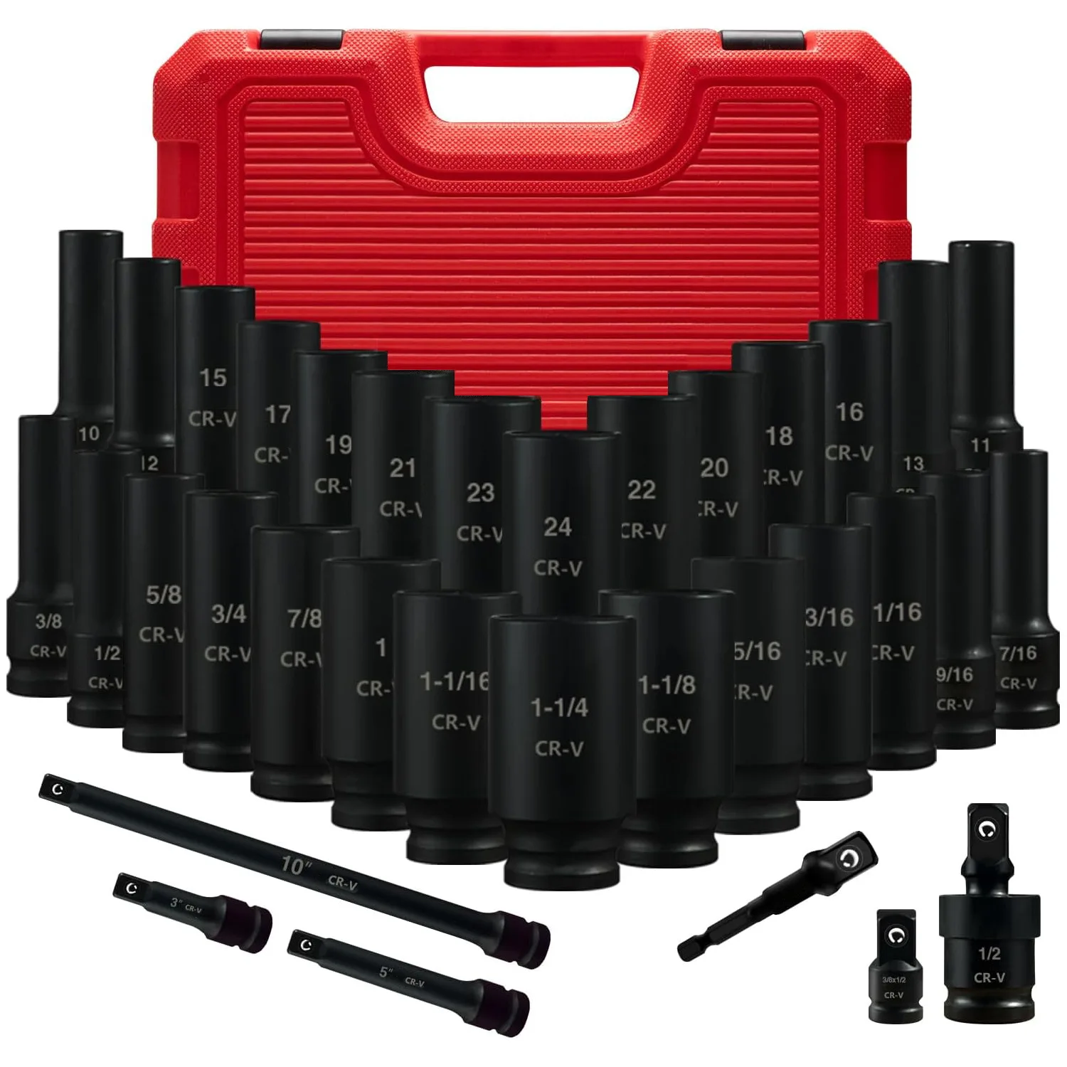 46 Piece/Set of Car Repair Tool Kit 1/4-Inch Socket Set Car Repair Tool Ratchet Torque Wrench Combo Auto Repairing Tool Set