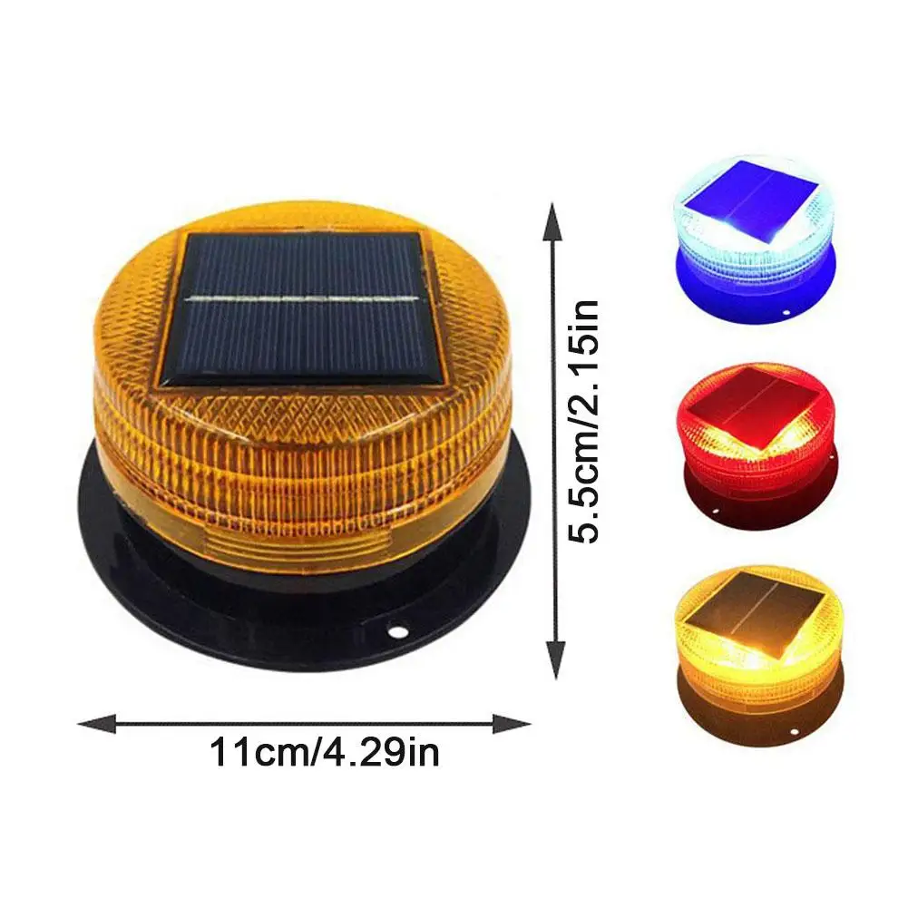 Solar Magnetic Warning Light Car Truck Vehicle Wireless Strobe Beacon Flashlight Emergency Signal Night Sensor Flashing