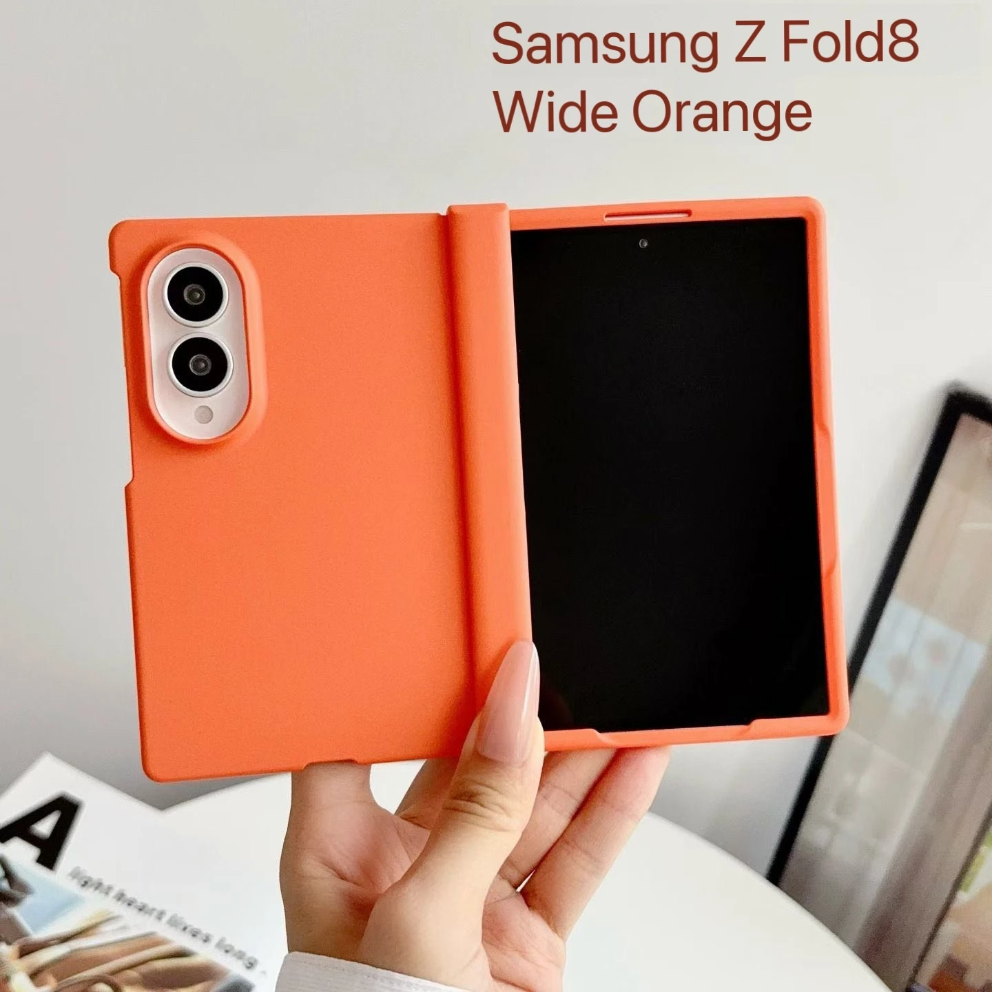 For Samsung Galaxy Z Fold3 4 5 6 7 8 Ultra Wide Case Colorful Skin-friendly Matte Silicone Hinge Fold Shockproof Protective Case