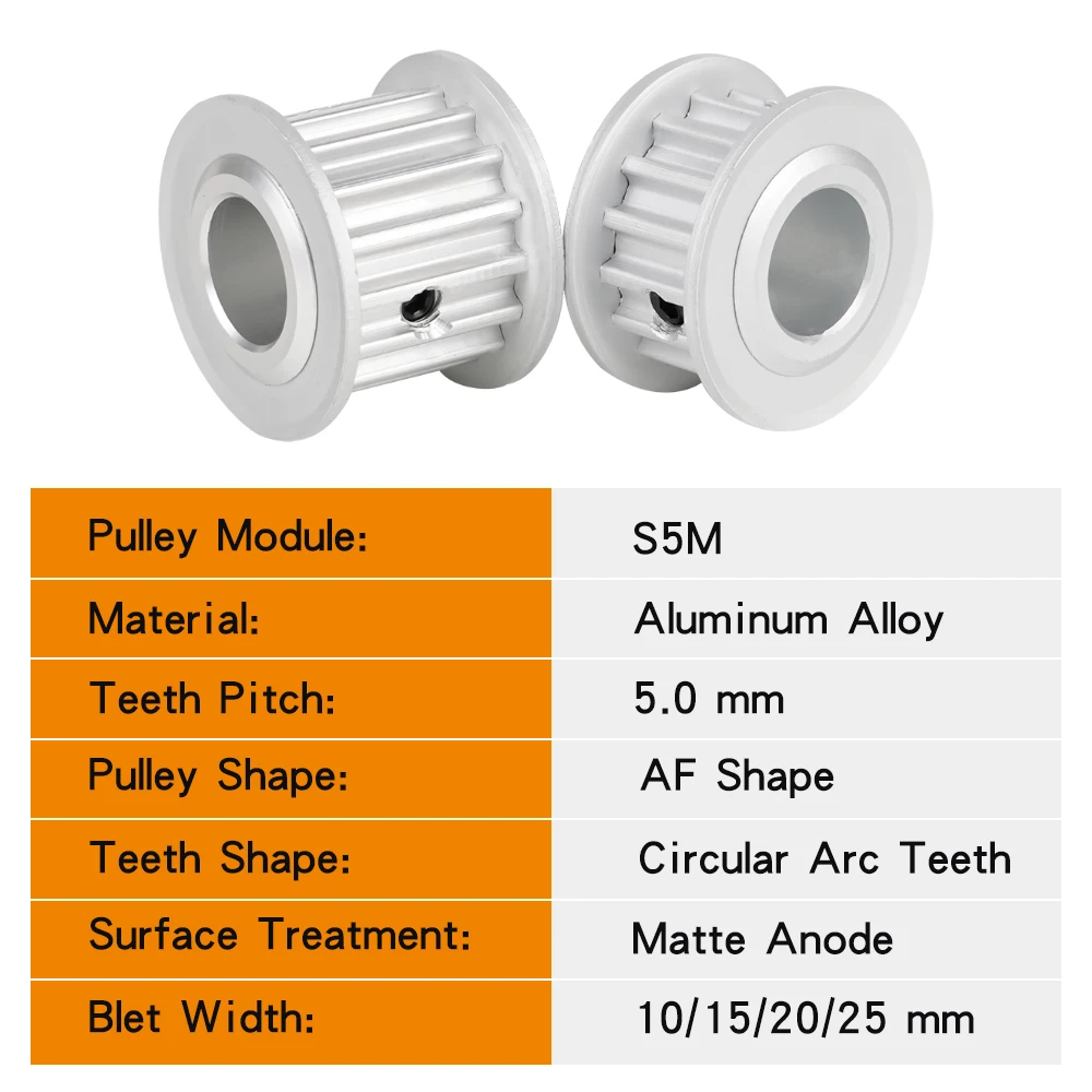 S5M-Type 19T polia da liga, passo circular do dente, furo da roda, STD5M correia dentada, 11mm, 17mm, 22mm, 27mm, 5mm, 6mm, 6,35mm, 8 milímetros, 10 milímetros, 12 milímetros