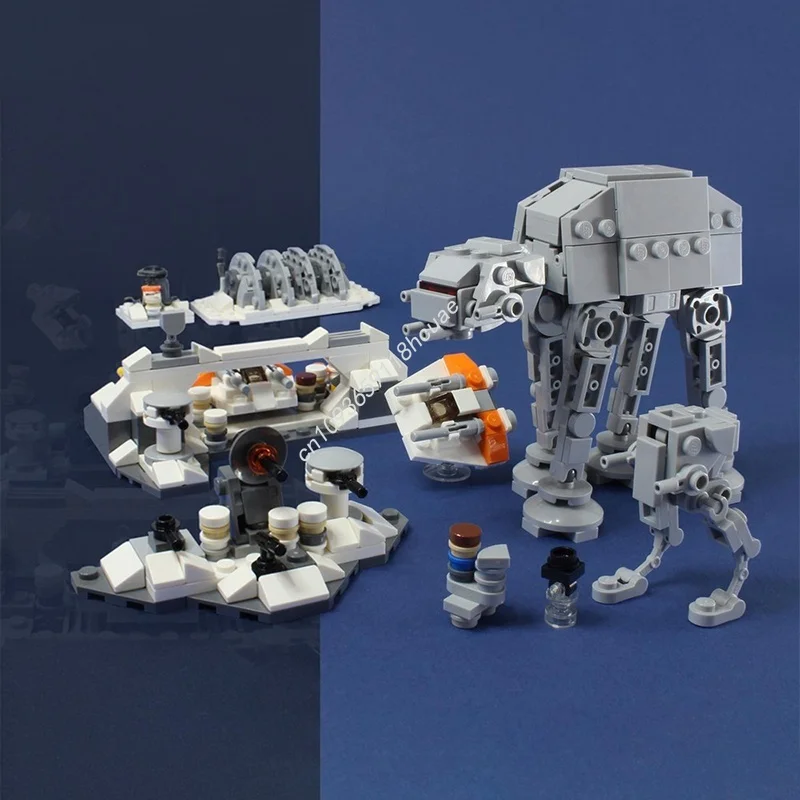 571 pçs moc micro assalto hoth st estrela batalha modelo blocos de construção arquitetura montar diy idéia presente natal brinquedos educação