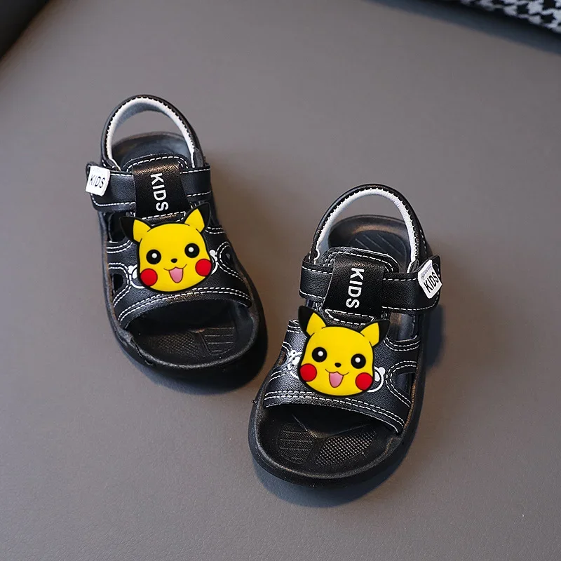 

first walkers Pikachu MINISO Pokémon summer kids sandals toddler shoes anti-kick cartoon baby slippers boys beach shoes