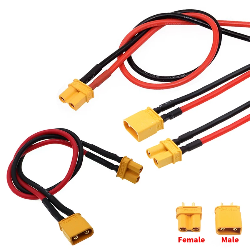 RC Battery Charger 18AWG XT30 Plug Male Female Extension Cable Wire Connector 10CM/20CM
