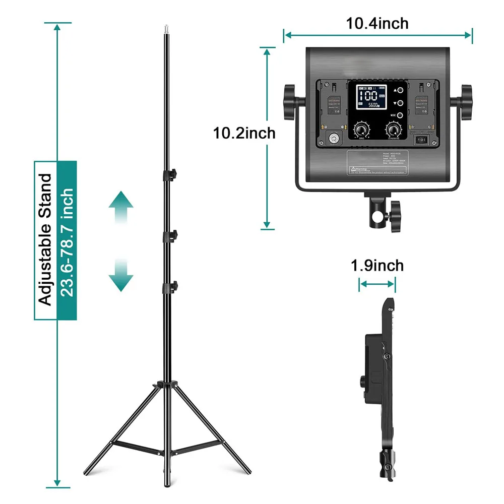 Imagem -05 - Rgb Conduziu a Luz Video com Controle de Bluetooth 880rs 60w Kit de Iluminação da Fotografia Pode Ser Escurecido Conduziu o Painel com Tela Lcd para o Youtube o