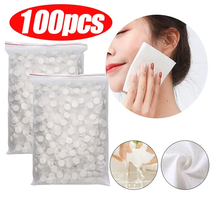 

10-100pcs Mini Compressed Towel Disposable Capsules Towel Magic Face Care Tablet Outdoor Travel Cloth Wipes Paper Tissue Mask