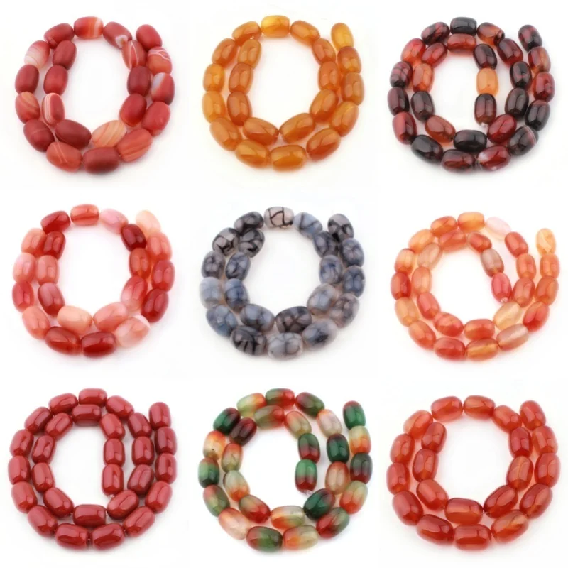 

Natural Agates Beads Column Stone Beads Spacer Loose Strand 15" For DIY Necklace Bracelet Earring Jewelry Making Free shipping