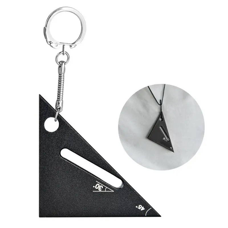 Woodworking Ruler Small Measurement Tool Alloy Metal 90/45 Degree Protractor Portable Aluminum Carpenter Square For Woodworking