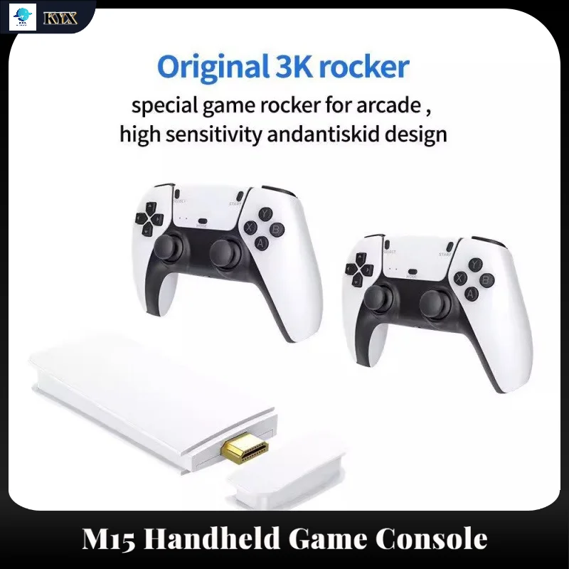 

M15 Game Stick Mini TV Handheld Game Classic 4K Retro Game Wireless Controllers HD Output Gaming Consola for PS1 Arcade