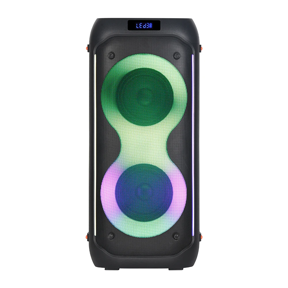 NDR Speaker High Power Dual 6.5 Inch Party Speaker 40W Outdoor Led Light Outdoor Audio Portable Audio Bluetooth Speaker