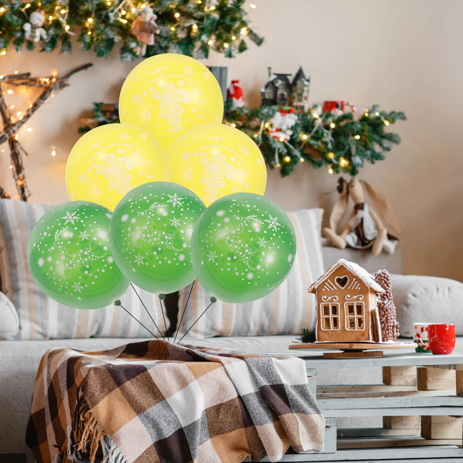 

100 Pcs Latex Balloons Cute Kids Holiday Winter Wedding Christmas Party Supplies Vibrant Color Reusable Safe Premium Material