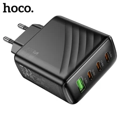 HOCO PD67W Mult-Port USB C Phone Fast Charger For iPhone 16/15 Pro Max PD3.0 QC Quick Charging Wall Adapter For Samsung A53 S24