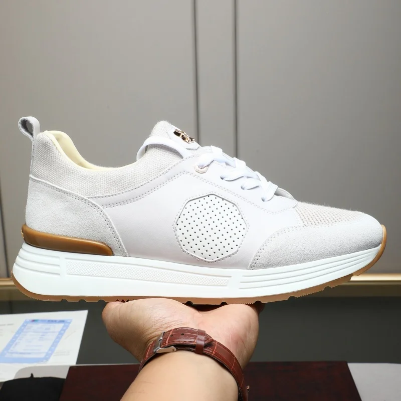 Men's top Italian luxury brand sports luxury high-end leather breathable fabric fashion versatile casual shoes view 4