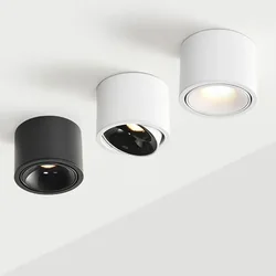 LED Spotlight Adjustable Angle COB Super Bright Downlight 5W 7W 9W 12W 15W Surface Mounted Small Ceiling Light Indoor Lighting