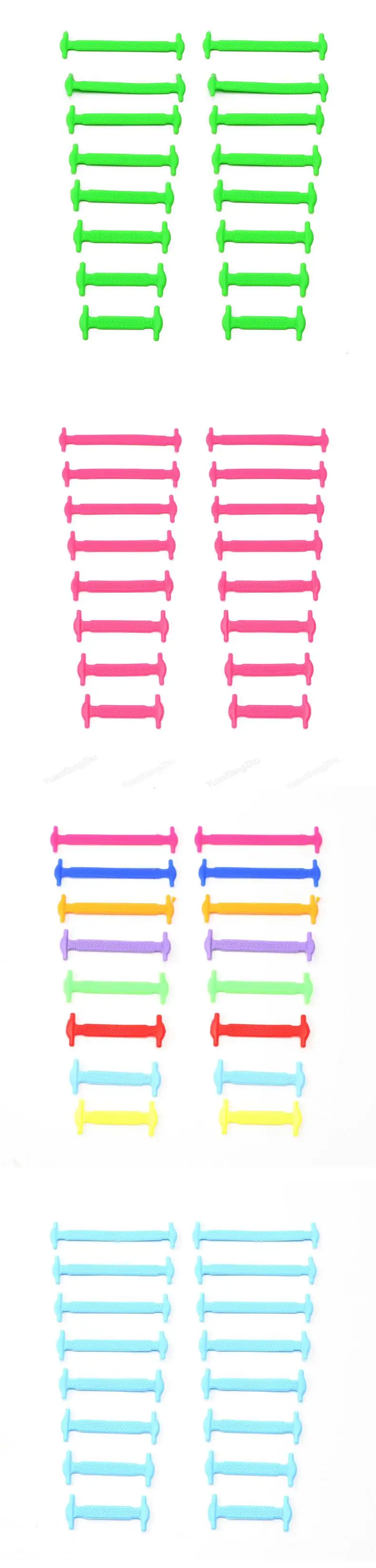 16 teile/los Silikon Schnürsenkel Keine Krawatte Schnürsenkel 12 Farben Elastische Spitze Schnürsenkel Kreative Faul Silikon Schnürsenkel Gummi Spitze – Detail 12