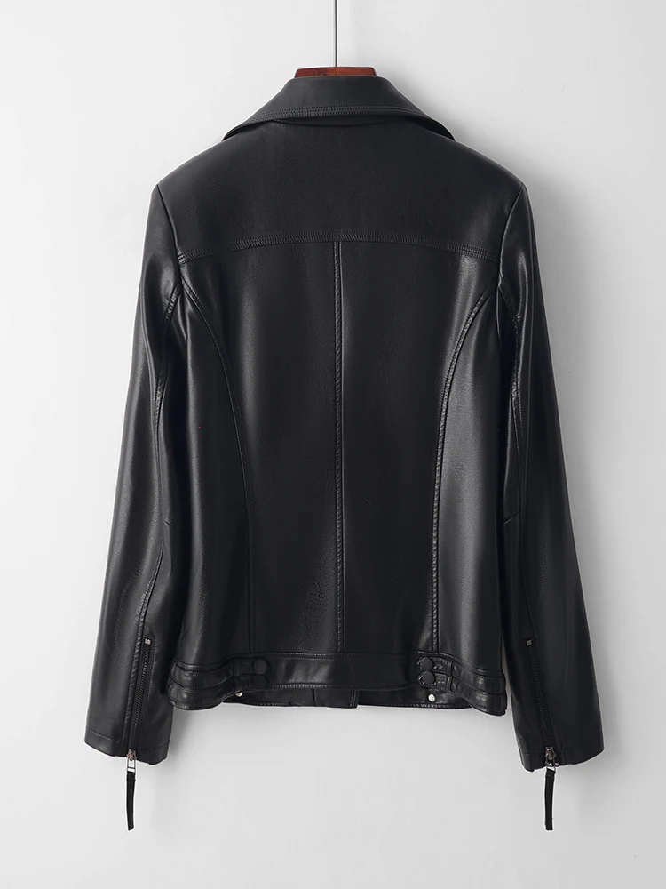   Ning 本革ジャケット レディース オートスリーブ プレミアムフィール Sサイズ 春秋新作 ブラシープスキンコート