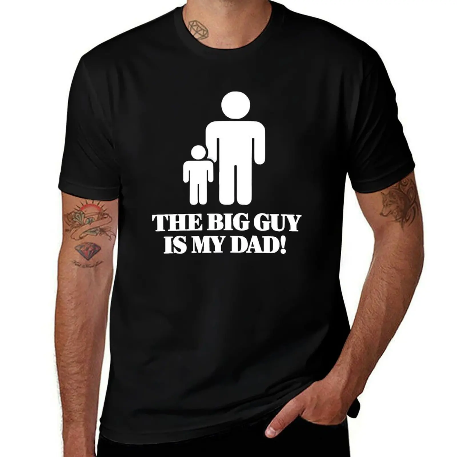 

The Big Guy Is My Dad – Father’s Day Shirt for Kids, Sons, and Daughters T-Shirt tops rapper graphic tees mens t shirt graphic