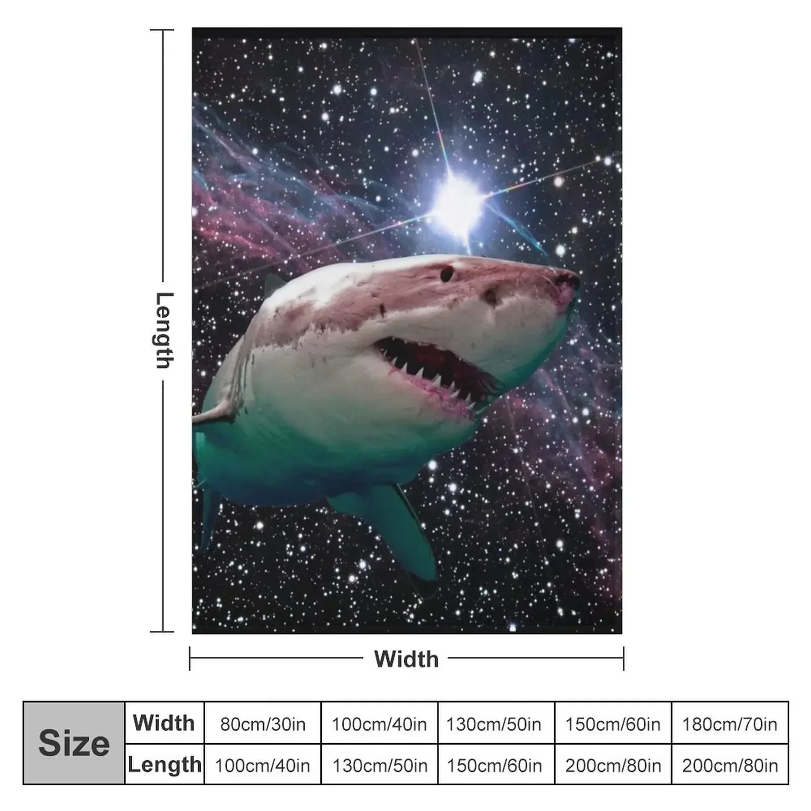 space shark Throw Blanket Luxury Designer Soft Beds Plush Nap Plaid on the sofa Sofa Quilt Blankets