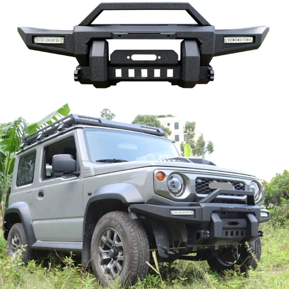 Lantsun JMN166 Front Bar Bumper Black Vehicle Accessories for Jimny JB64/JB74, 2019-2026