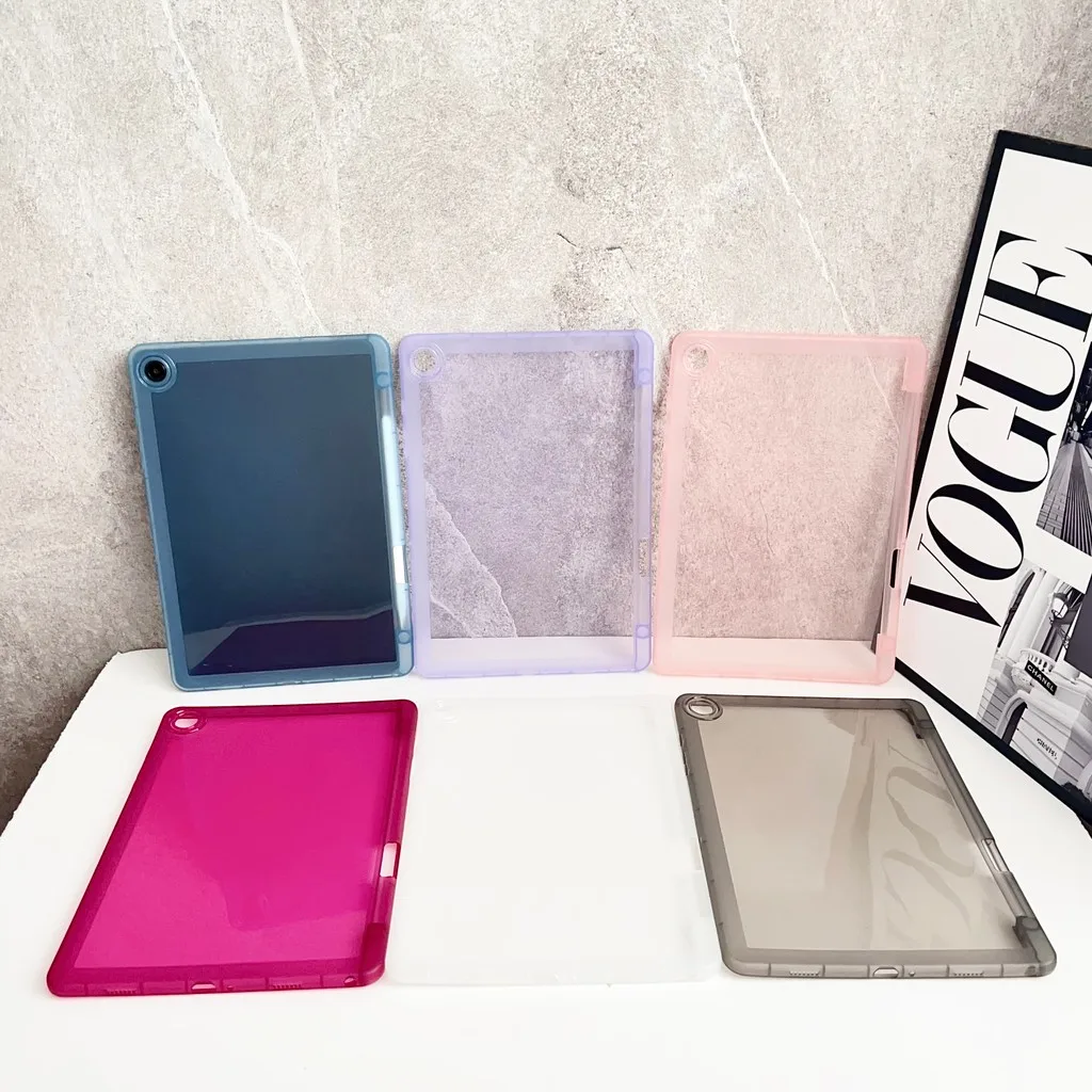 

Прозрачный мягкий чехол из ТПУ для Samsung Galaxy Tab A9 Plus 11 дюймов S10 FE 10,9 S9 FE S8 S7 A9 A7 Lite Защитный чехол со слотом для ручки