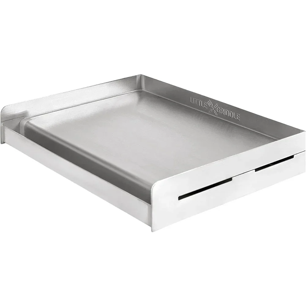 

GRIDDLE Sizzle-Q SQ180 100% Stainless Steel Universal Griddle with Even Heating Cross Bracing for Charcoal/Gas Grills