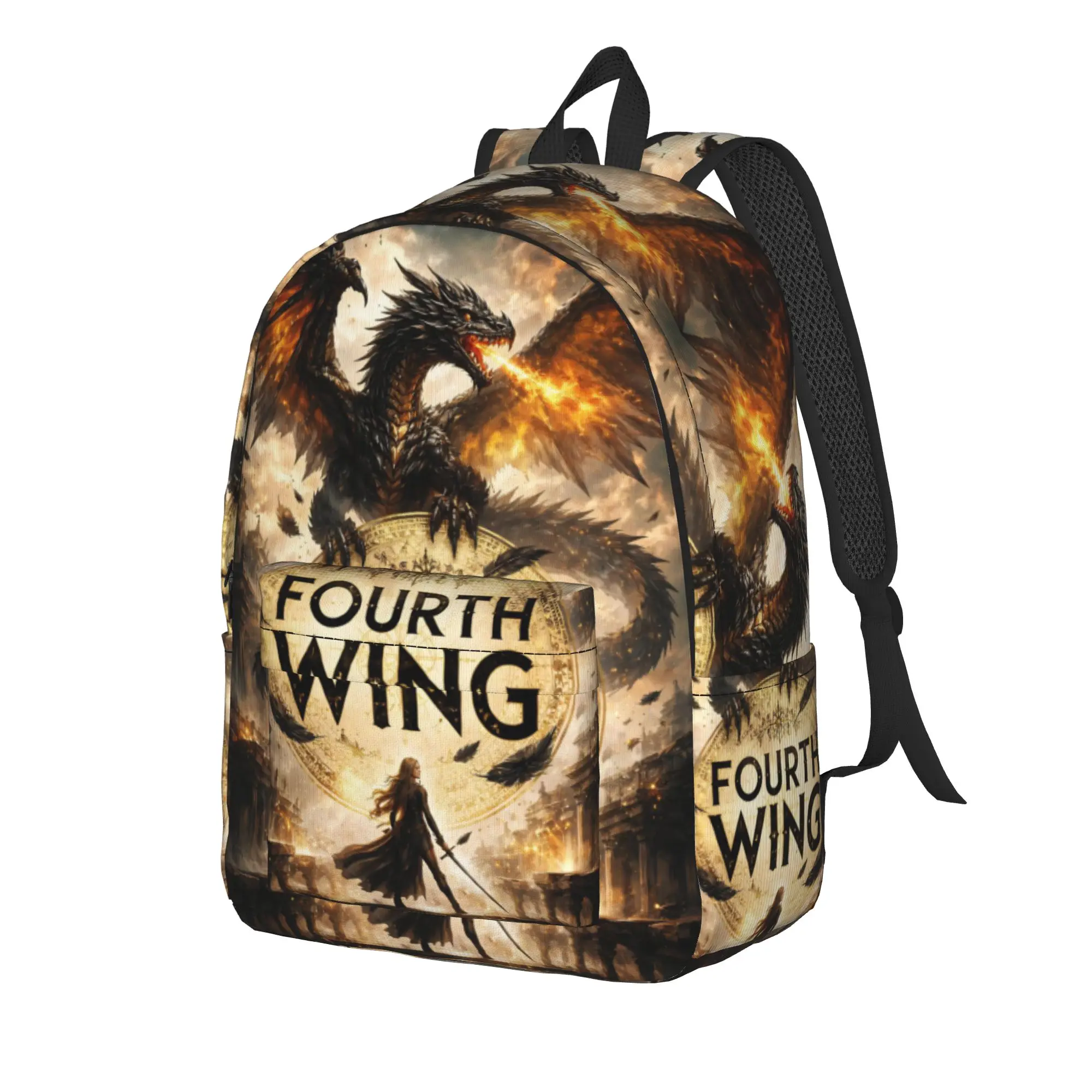 F-Fourth W-Wing Dragon Fashion Backpack Outdoor High School Business  Daypack for Men Women Laptop Computer Canvas Bags