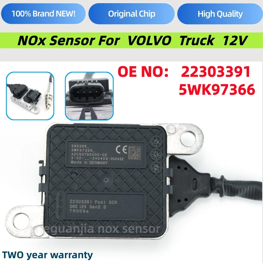 

5WK97366 22303391 12VOriginal New Nitrogen Oxygen Sensor Nox Sensor For Volvo Truck C70 VN VNL VNM VHD VT MACK MP7 MP8 D11 D13 D