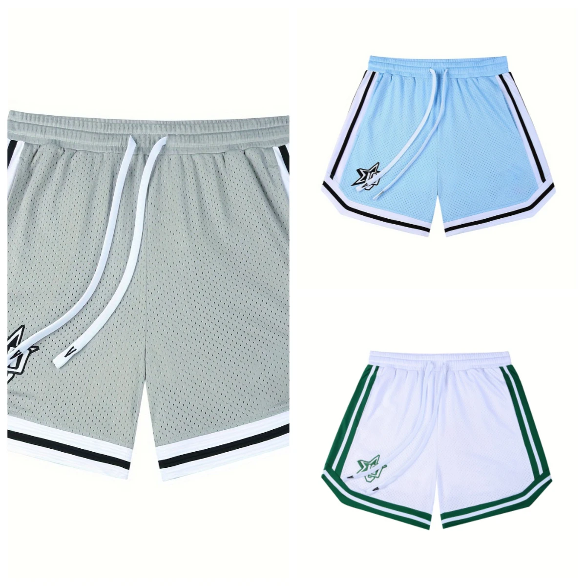 

2025 хит продаж, новые американские баскетбольные шорты для уличного бодибилдинга, бега, спортивные дышащие быстросохнущие сетчатые шорты