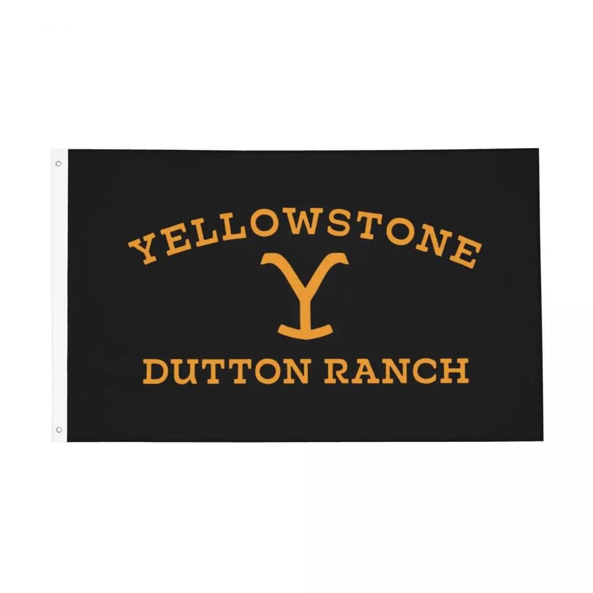 Yellowstone Large Gold Dutton Ranch Logo Flag Outdoor Banner Polyester Decoration Double Sided 2x3 3x5 4x6 5x8 FT Flags