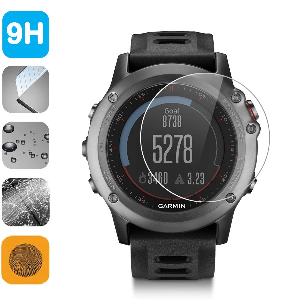 HD Tempered Glass Protective Film For Garmin Fenix 5 5S 6 6S 6X 7 7S 7X / Forerunner245 945 735 Watch Screen Anti-scratch Film