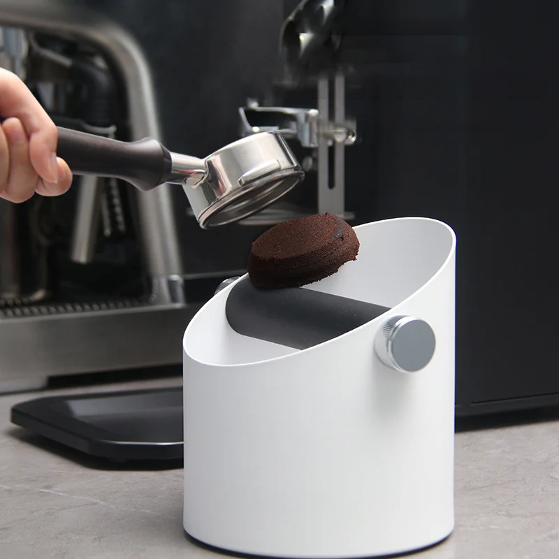 

Stainless Steel Beveled Coffee Knocking Slag Bucket Semi-circular Bar Pouring Slag Box Powder Slag Bucket Kitchen Accessories