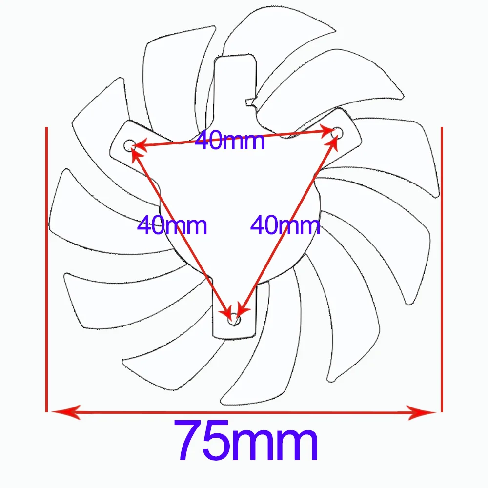 New 75MM T128010SU Cooling Fan Replacement For Gigabyte GeForce GTX 670 680 980 GTX 1080 Ti 1060 1070 Ti Video Card Cooler Fan