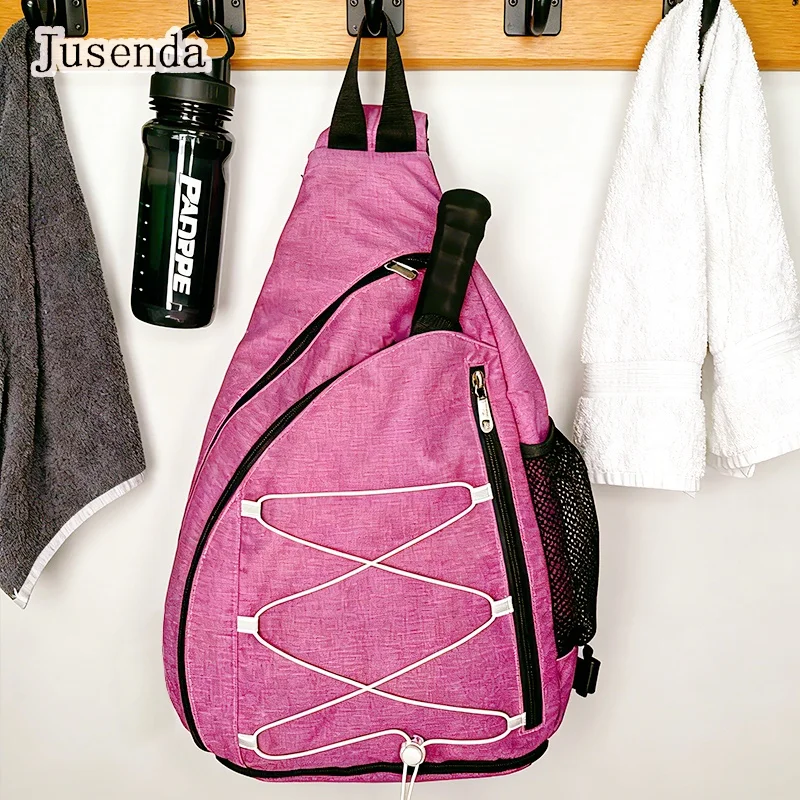 

Pickball Ball Racquet Bag, Tennis Padel Bag, Single Shoulder Backpack, Foldable Outdoor Sports Bag, Large Capacity Multiple Bags