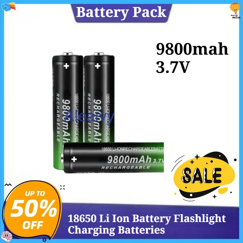 

New 18650 9800mah 3.7V Fast Charging Battery High Quality 18650 Li Ion Battery Flashlight Charging Batteries