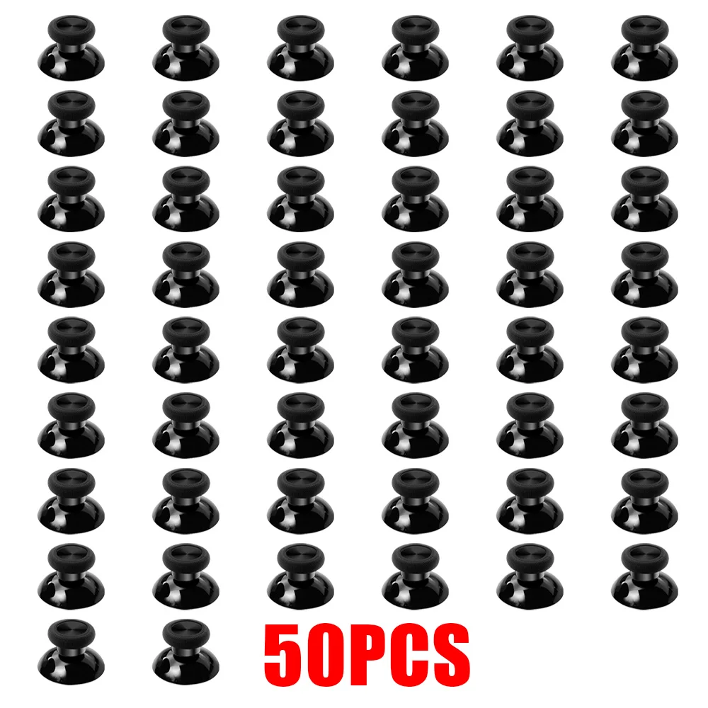 Substituição analógica Thumb Stick para Xbox Controller, Silicone preto, Thumbstick Grips, Caps Set, 10-50Pcs