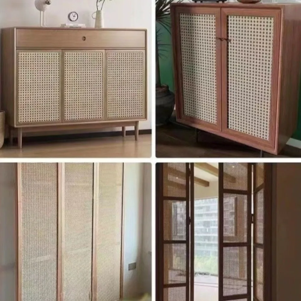 

35-40cm Rattan Webbing Roll Handwoven Octagonal Weave Imitation Rattan Webbing Waterproof Woven Net Rattan DIY Projects