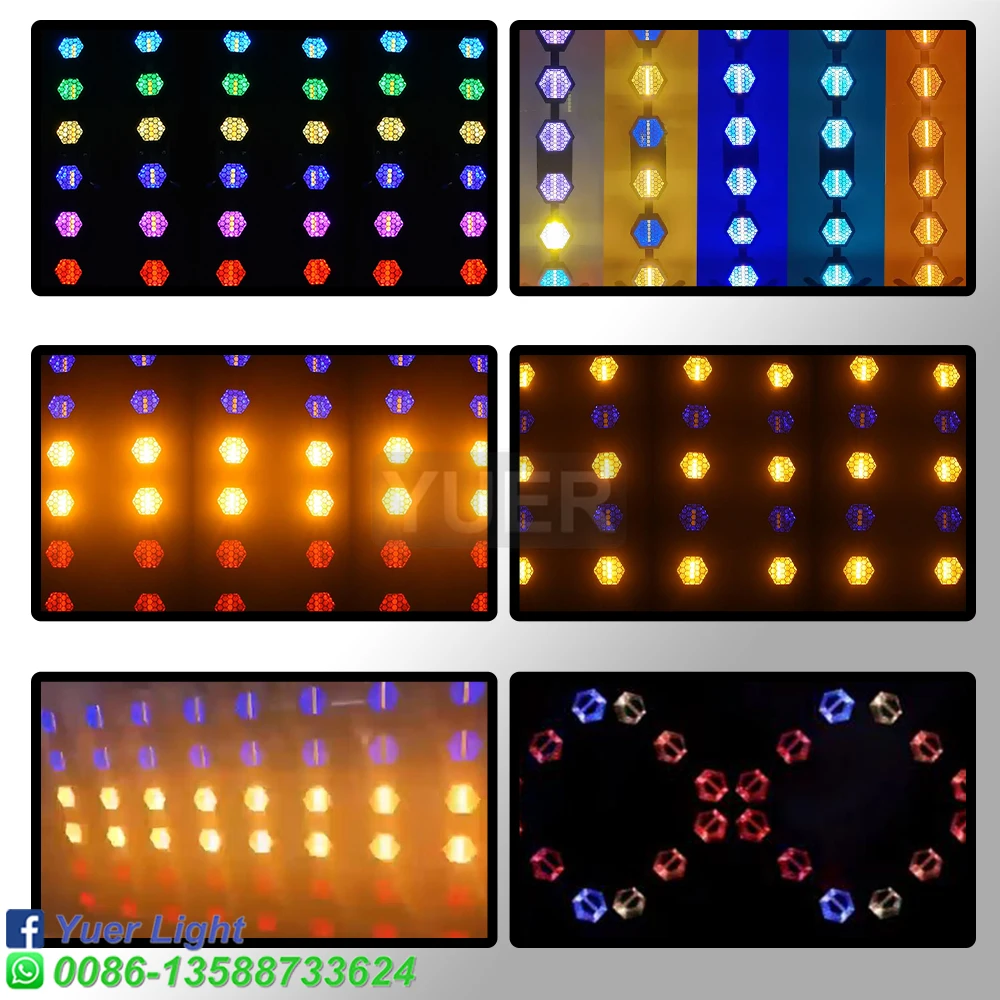 4PCS/Lot 6x50W RGB LED Retro Flash Light With Auxiliary Blacklight DMX512 DJ Sound Party Music Dance Club DJ Disco Stage Effect