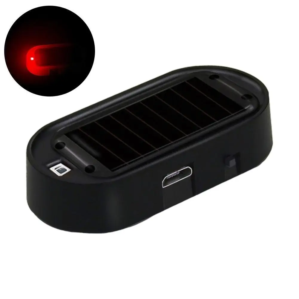 

LED Car Fake Security Light Solar Powered Simulated Anti-theft Warning Light LED Universal Induction Light Strobe Flashing Light