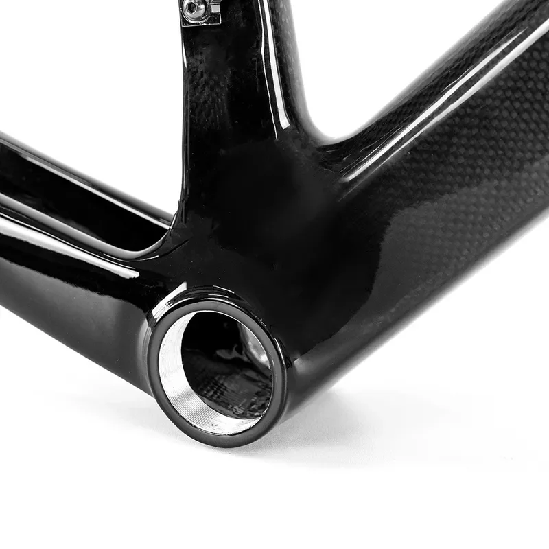 CYCLONEpro 3rd Gen 3K Carbon Fiber Road Bike Frame T47 Threaded Bottom Bracket Internal Cable Routing Bare Carbon Chassis