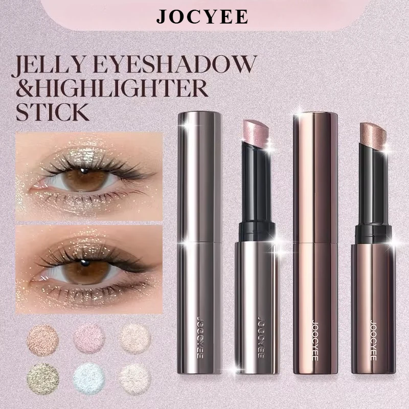 JOOCYEE Jelly Diamond Highlighter Stick Glitter Sparkle Eye Corner Brightener Lying Silkworm Makeup Shimmer Face Highlight Cream