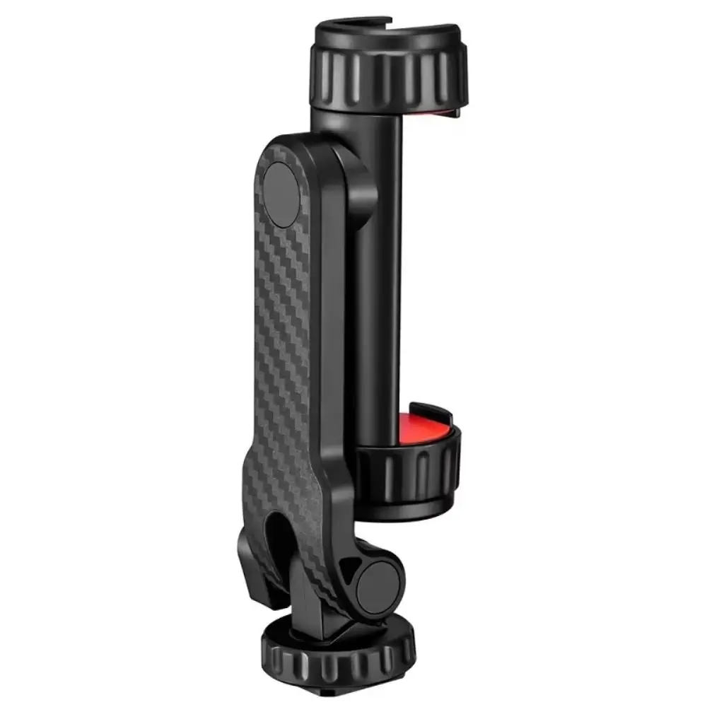 

360° Rotatable Phone Tripod Mount with Dual Cold Shoe Vertical Smartphone Mount Adapter Arm Adjustable Universal Phone Stand