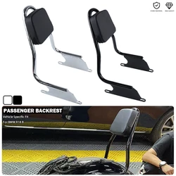 GUANTENGYU One-Piece Rear Seat Passenger Backrest Sissy Bar Black/Chrome Fits For BMW R 18 B R18 R18B 2021 2022 2023 2024 2025
