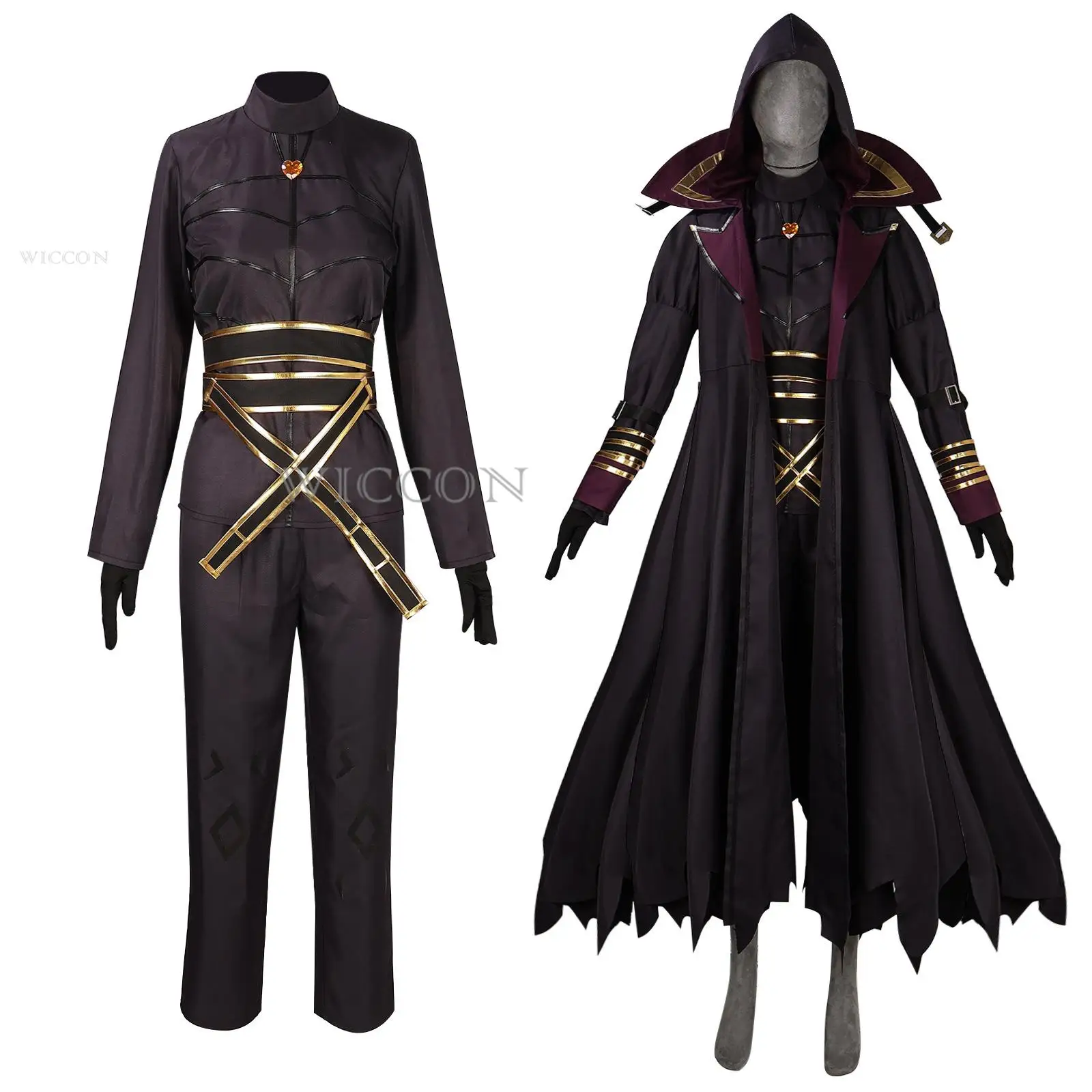 

Anime The Eminence in Shadow Cosplay Cid Kagenou Costume Leader of Shadow Garden Halloween Fancy Outfit Cloak for Men Adult