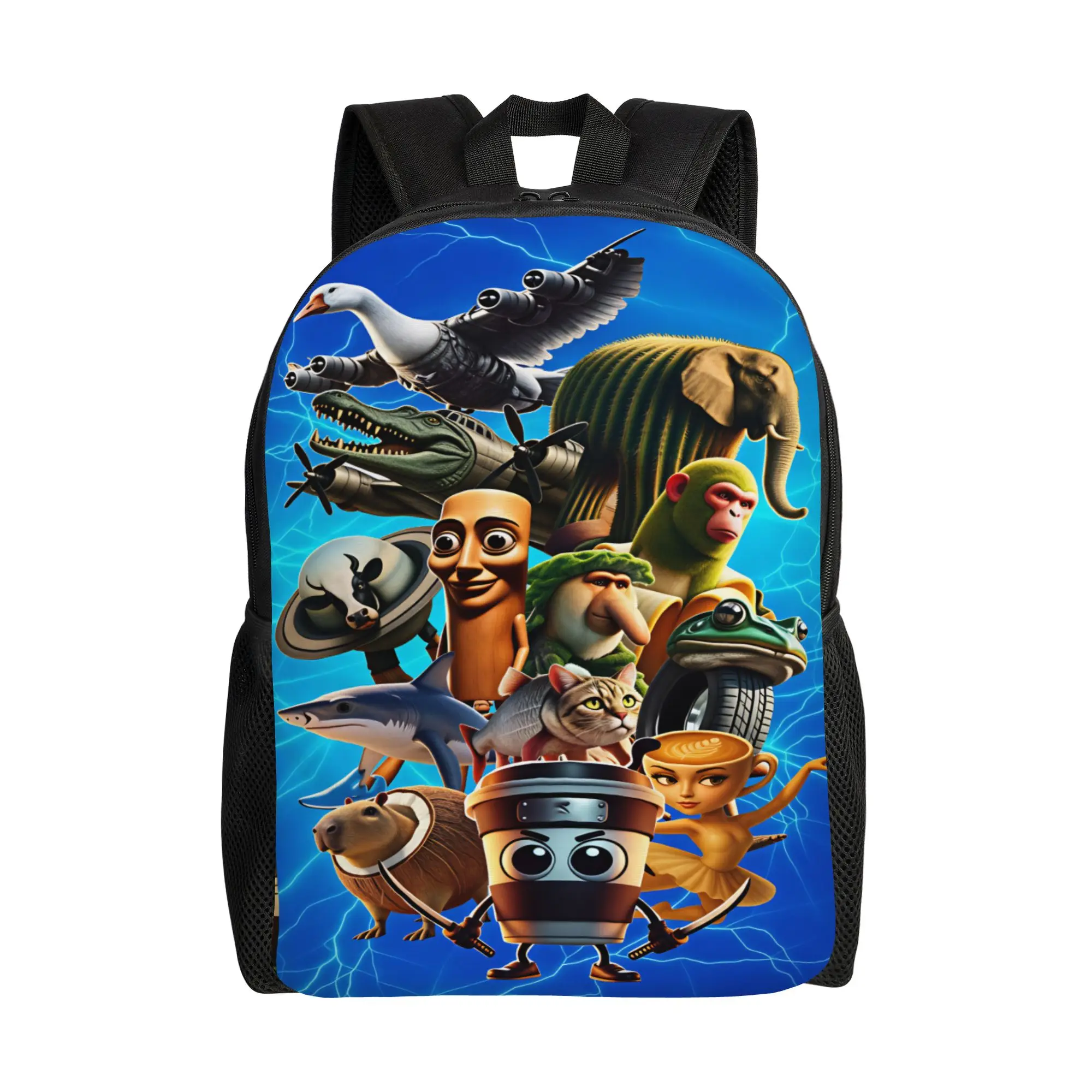 Italian Brainrot  Backpack  Male Polyester University Backpacks Large Cute High School Bags Rucksack